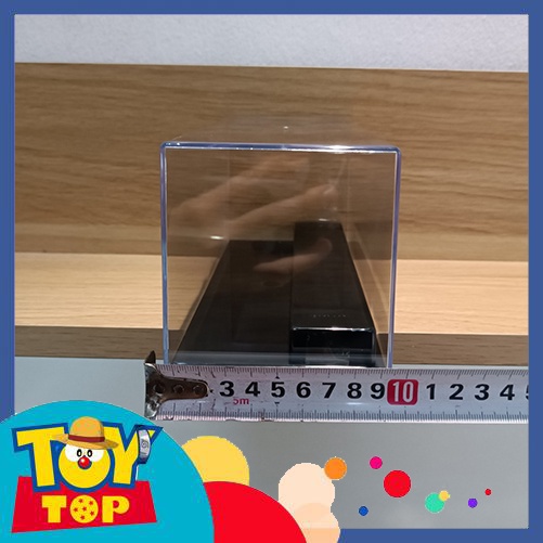Hộp trưng bày mô hình Mini đế trơn - Box trưng bày mini 2 tầng trong suốt nguyên khối