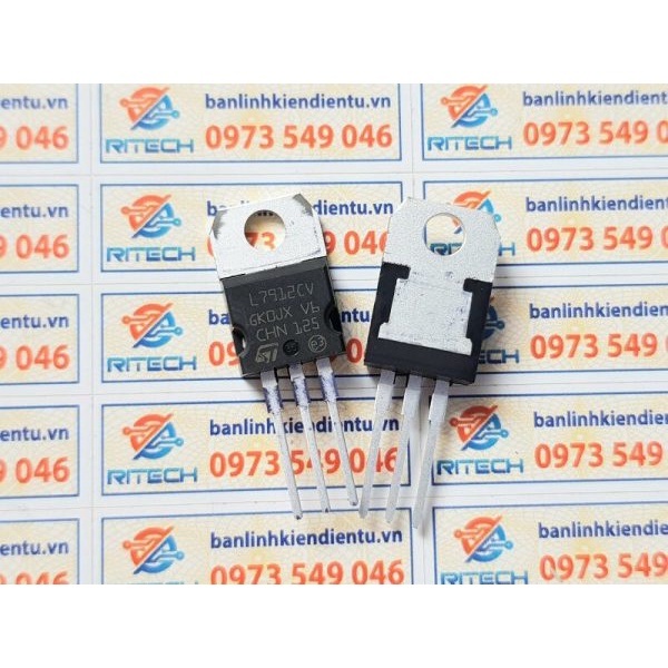 [ Combo 10 chiếc ] L7912CV L7912 LM7912 IC Nguồn TO-220 (Lưng sắt)