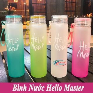 Bình nước thuỷ Tinh hello 420ml