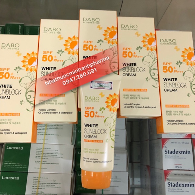 Kem chống nắng DABO White sunblock cream SPF 50