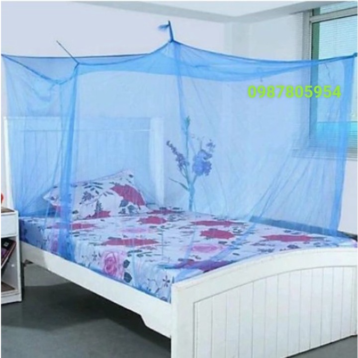 Màn Tuyn Mùng Tuyn Chống Muỗi Ghép 2 Giường 2 Đệm Size Đại