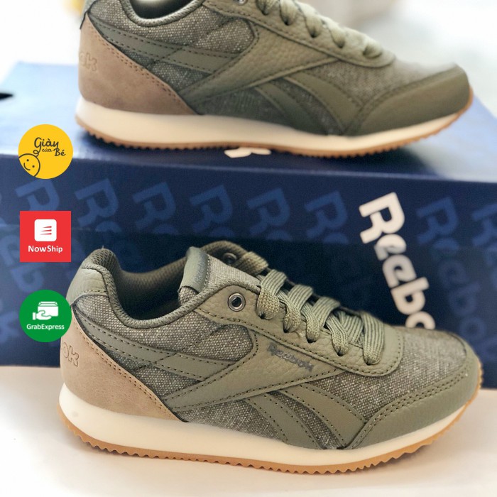 Giày Thể Thao  ReeBok Xanh Rêu Bé Trai Êm Nhẹ Đế Giày Chống Trơn Trượt Tốt Phù Hợp Cho Bé Đi Chơi Đi Học Size 27-32