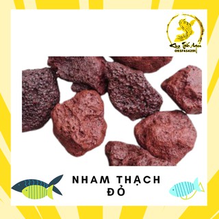 Đá nham thạch đỏ - nham thạch lọc nước hồ cá (1kg)