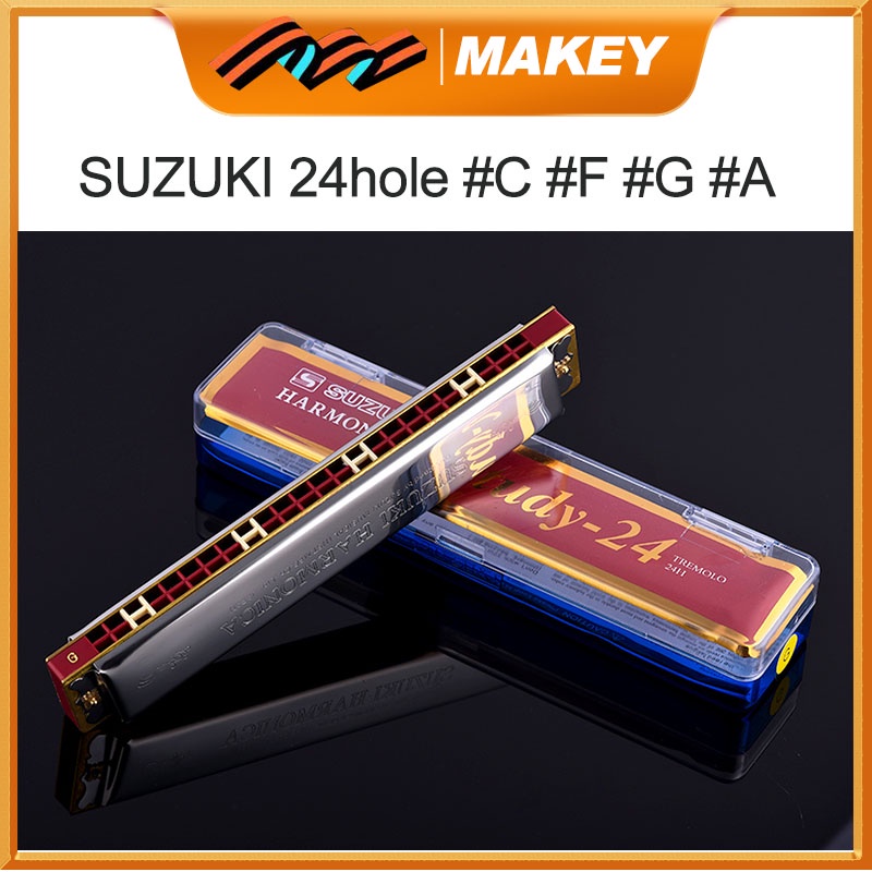 Kèn Harmonica 24 Lỗ Chuyên Nghiệp Cho Xe Suzuki Harmonica Polyphony C / A / F / G