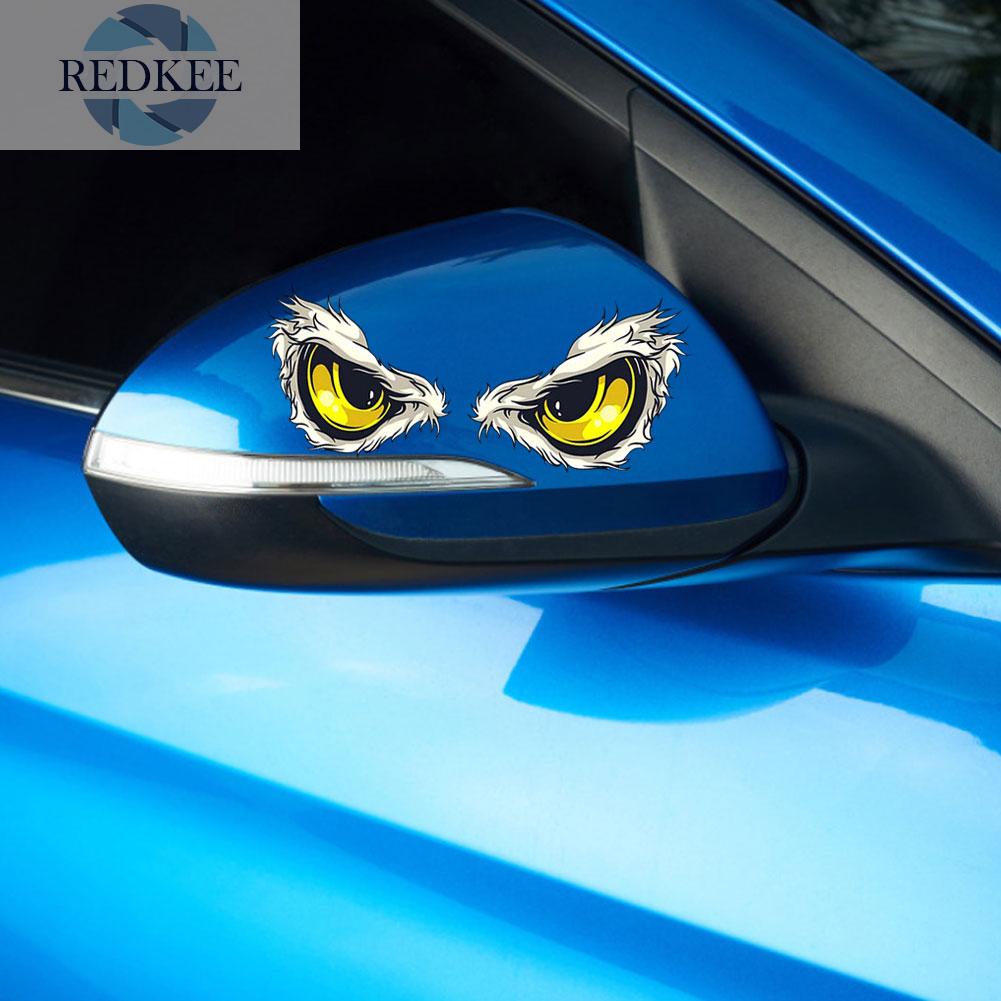 Decal dán xe hơi hình đôi mắt đại bàng 3D