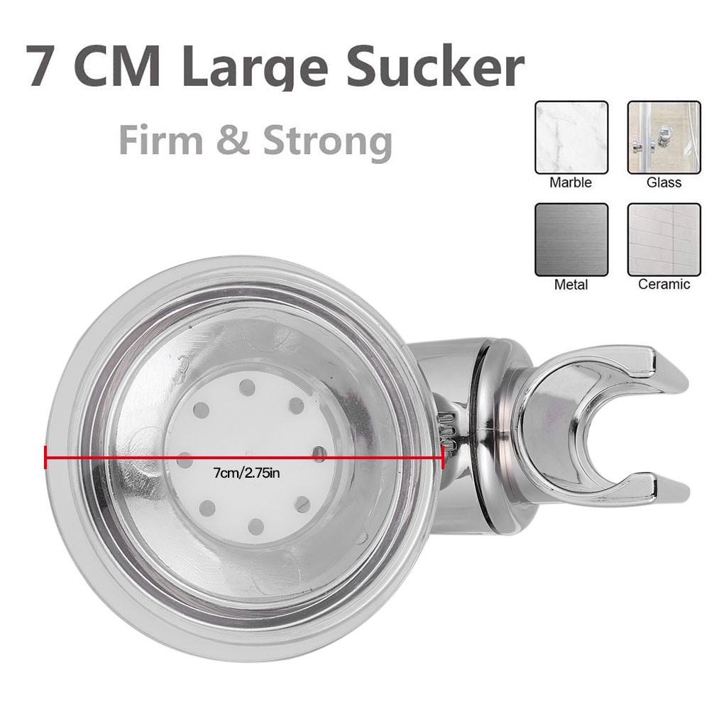 Shower Head Holder Wall Mounted Adjustable Shower Spray Bracket with Vacuum Suction Cup for Home Hotel Bathroom ELEN