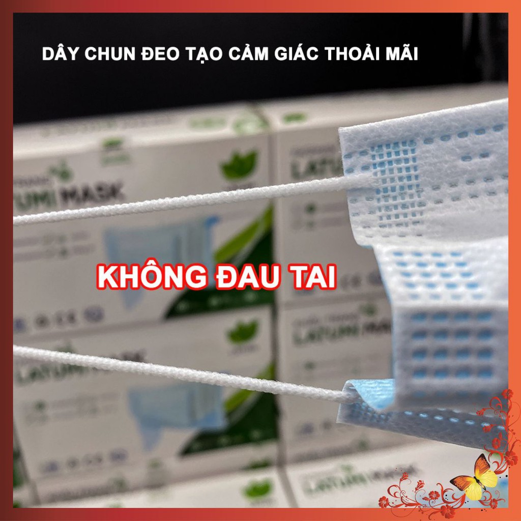 COMBO 4 HỘP Khẩu Trang Y Tế 4 Lớp Thông Thường LATUMI Mỗi Hộp 50 Chiếc  Có Tác Dụng Phòng Chống Vi khuẩn H1