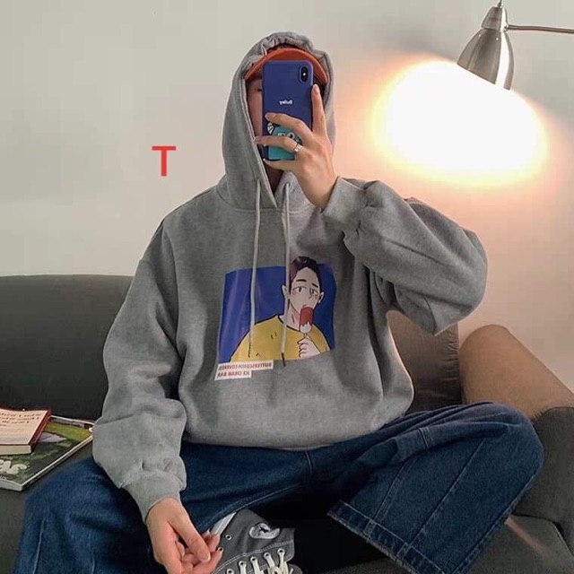 Áo hoodie chàng trai ăn kem DTR0919