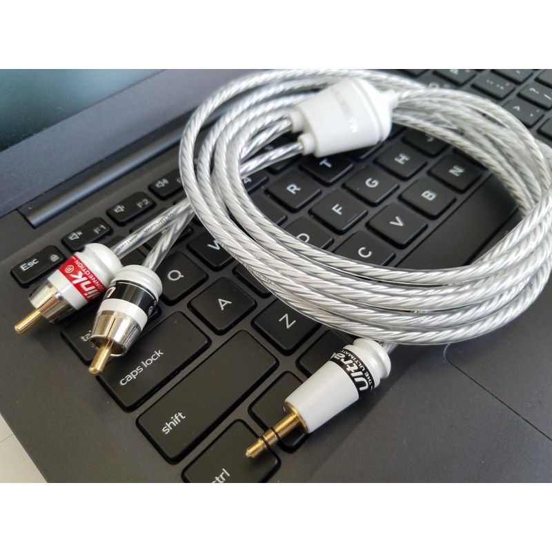 Dây bạc 3.5 ra av Ultralink - Jack 3 ly ra av Ultralink - rắc 3 ly ra bông sen với lõi bạc thương hiệu Ultralink 2met