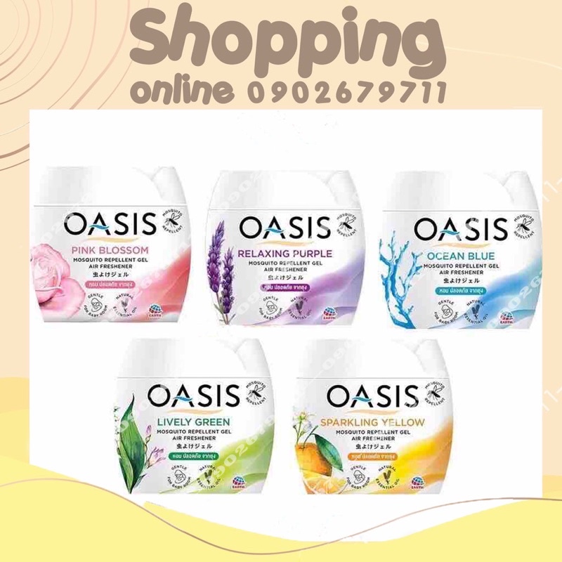 Sáp thơm khử mùi đuổi muỗi Oasis 180grs