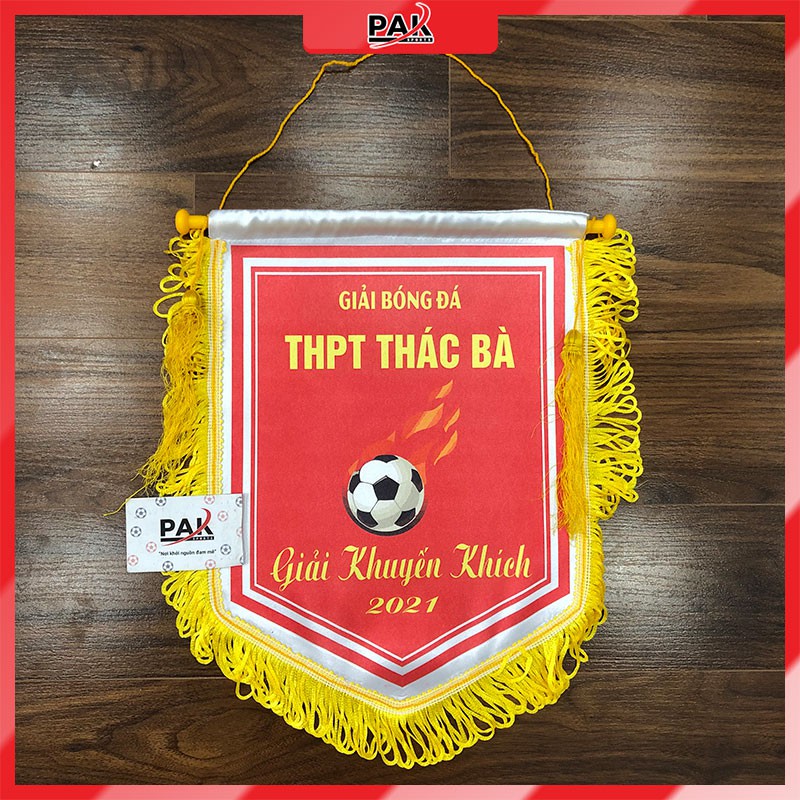 Cờ lưu niệm thể thao⚡ĐÃ GỒM IN THEO YÊU CẦU⚡Cờ giải đấu thể thao, bóng đá, bóng chuyền, cầu lông PAK C01