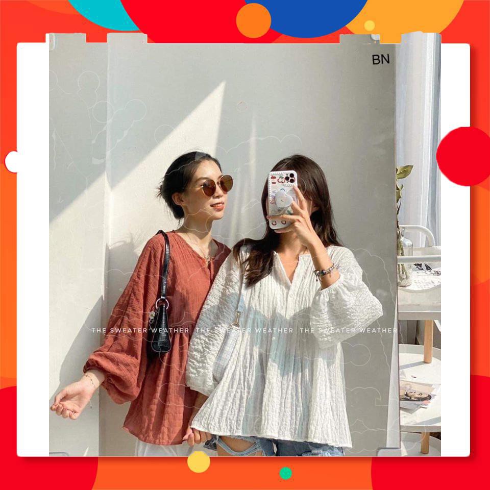 Áo babydoll dài tay cài cúc | BigBuy360 - bigbuy360.vn
