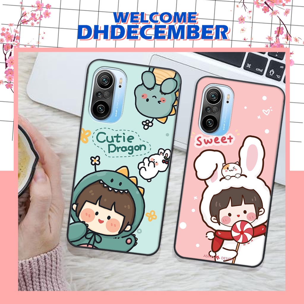 Ốp lưng Xiaomi REDMI K40 in hình 3D lucky, gấu Brick xinh xắn - KHÔNG NÊN BỎ LỠ