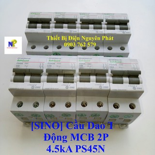 Cầu dao tự động mcb 2p 4.5ka sino ps45n