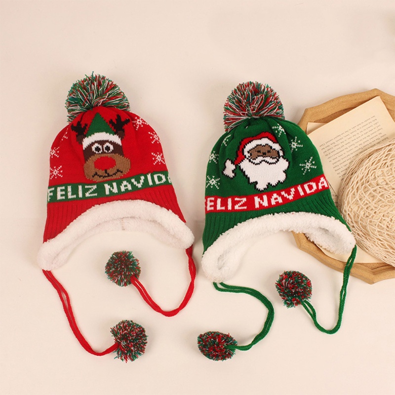 Mũ Dệt Kim Giữ Ấm Tai Hình Chú Hươu Xinh Xắn Cho Bé