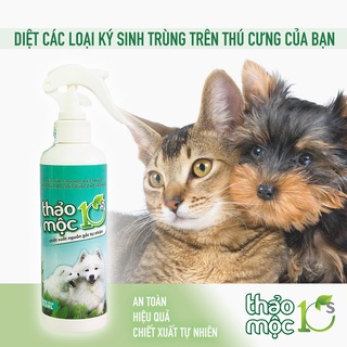 (MUA 1 TẶNG 1) CHẾ PHẨM SINH HỌC THẢO MỘC 10S DIỆT TRỪ VE, CHẤY, RẬN, BỌ CHÉT 250ML