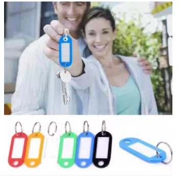 50 Cái Nhựa Đầy Màu Sắc PP Keychain Thẻ Vali Đăng Nhập Khách Sạn Số Phân Loại Thẻ Mềm Tái Sử Dụng