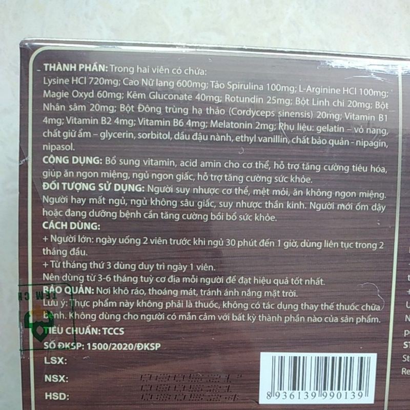 Viên ăn ngủ ngon Good Sleep - Goodsleep PENTYMAX hộp 50 viên date mới nhất bổ sung vitamin, tăng cường sức khỏe