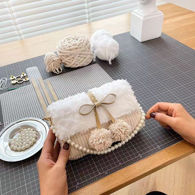 Túi Handmade Tự Đan Pom Pom  - Phụ Kiện Đan Túi