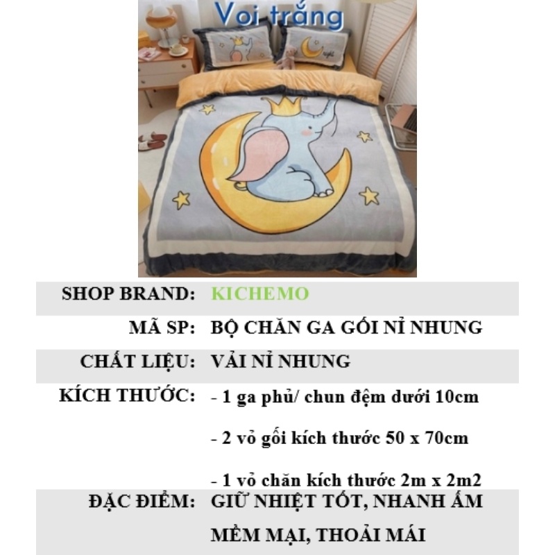 Bộ chăn ga gối nỉ nhung 3D cao cấp 2020, bộ nỉ nhung dày ấm - nhắn chọn mẫu