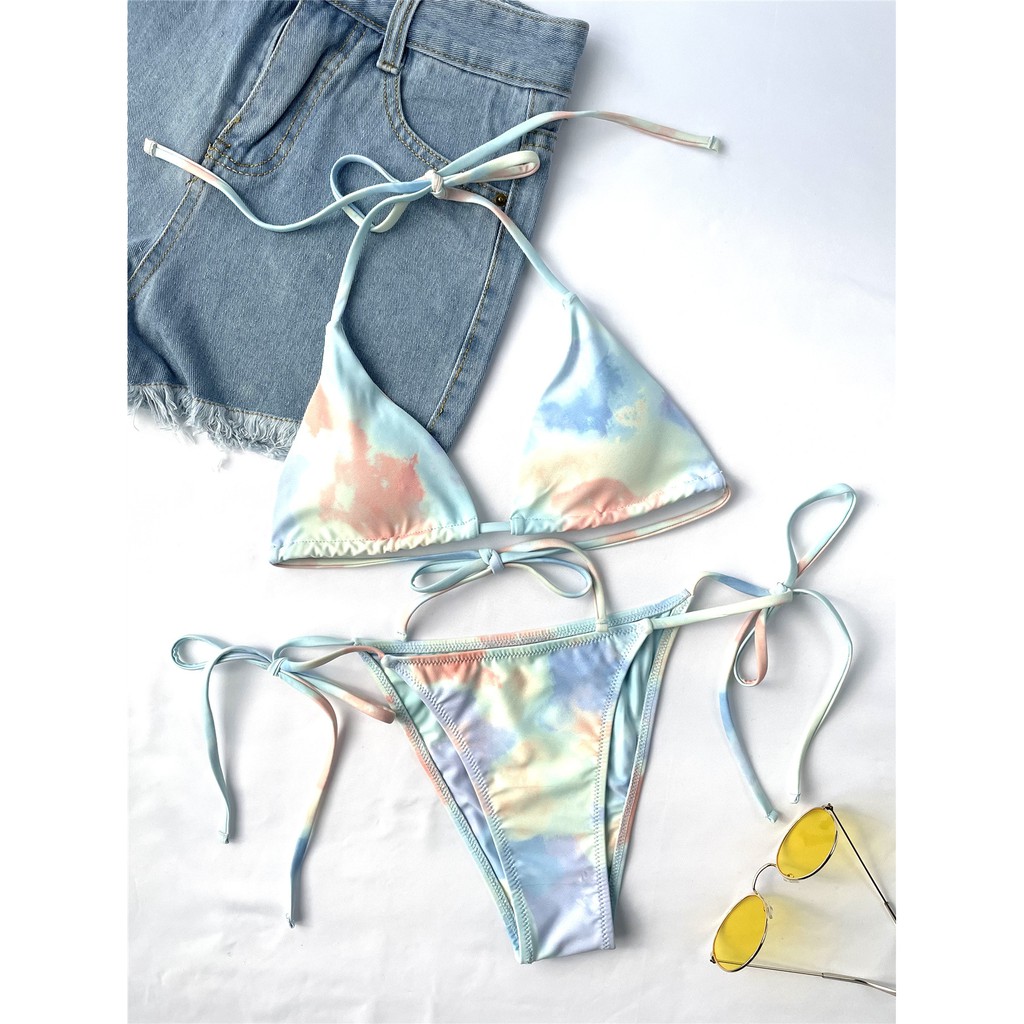 Set Bikini Màu Xanh Dương Hợp Thời Trang Cho Nữ Yx06 | BigBuy360 - bigbuy360.vn