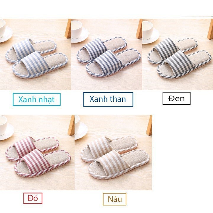 Dép Vải Đi Trong Nhà Kẻ Sọc Hàn Quốc 1809 Tổng Kho Sỉ VP88