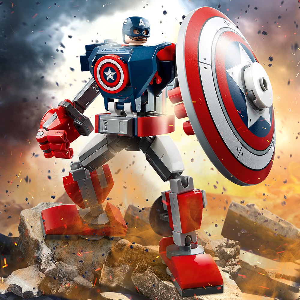 LEGO SUPERHEROES 76168 Chiến Giáp Captain America ( 121 Chi tiết)