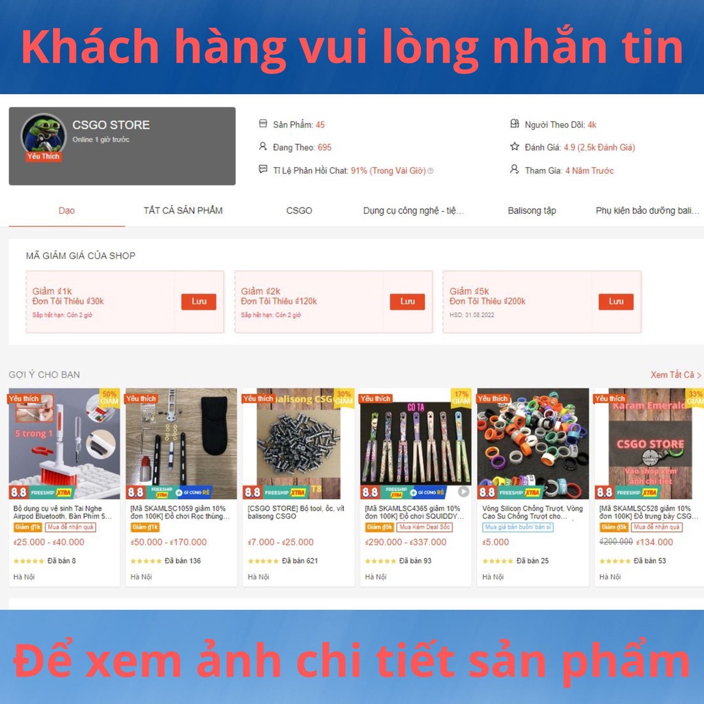 Đồ trưng bày CSGO balisong cán ghép thẳng nhiều màu sắc