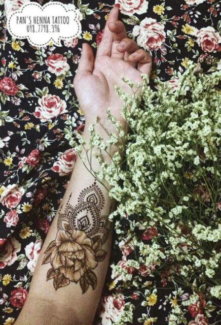 Mực Henna Nâu Ấn Độ lưu màu 2 tuần