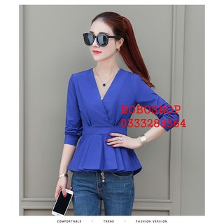 ÁO KIỂU CỔ V XẾP LY 👄FREESHIP👄 Giảm ngay 50k khi nhập [THOITRANGNU] Thời Trang Nữ Công Sở Thiết Kế Cao Cấp