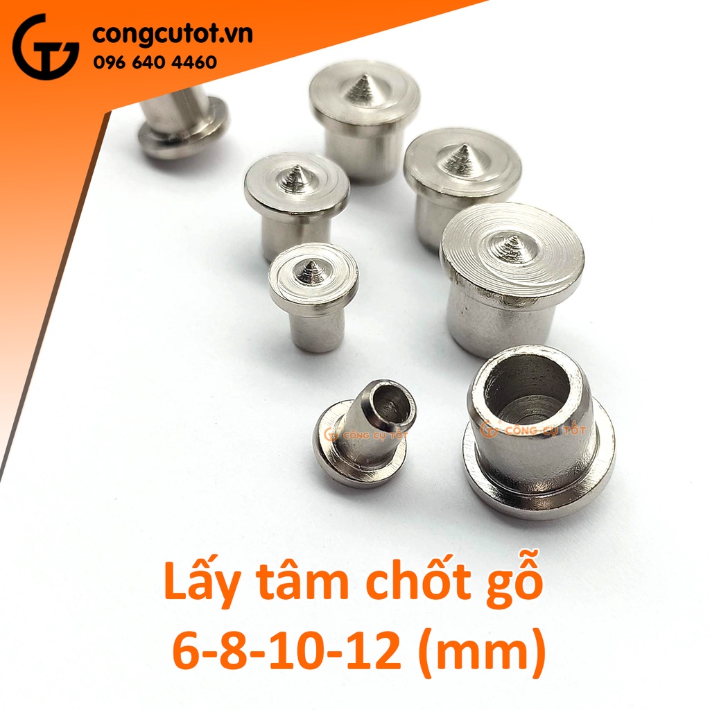 Bộ 8 chốt lấy tâm gỗ 6-8-10-12mm