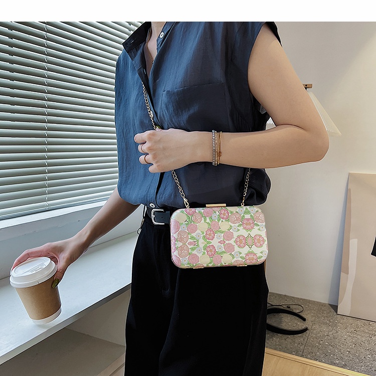 Túi đeo vai IELGY dây xích in họa tiết tinh tế thời trang cho nữ