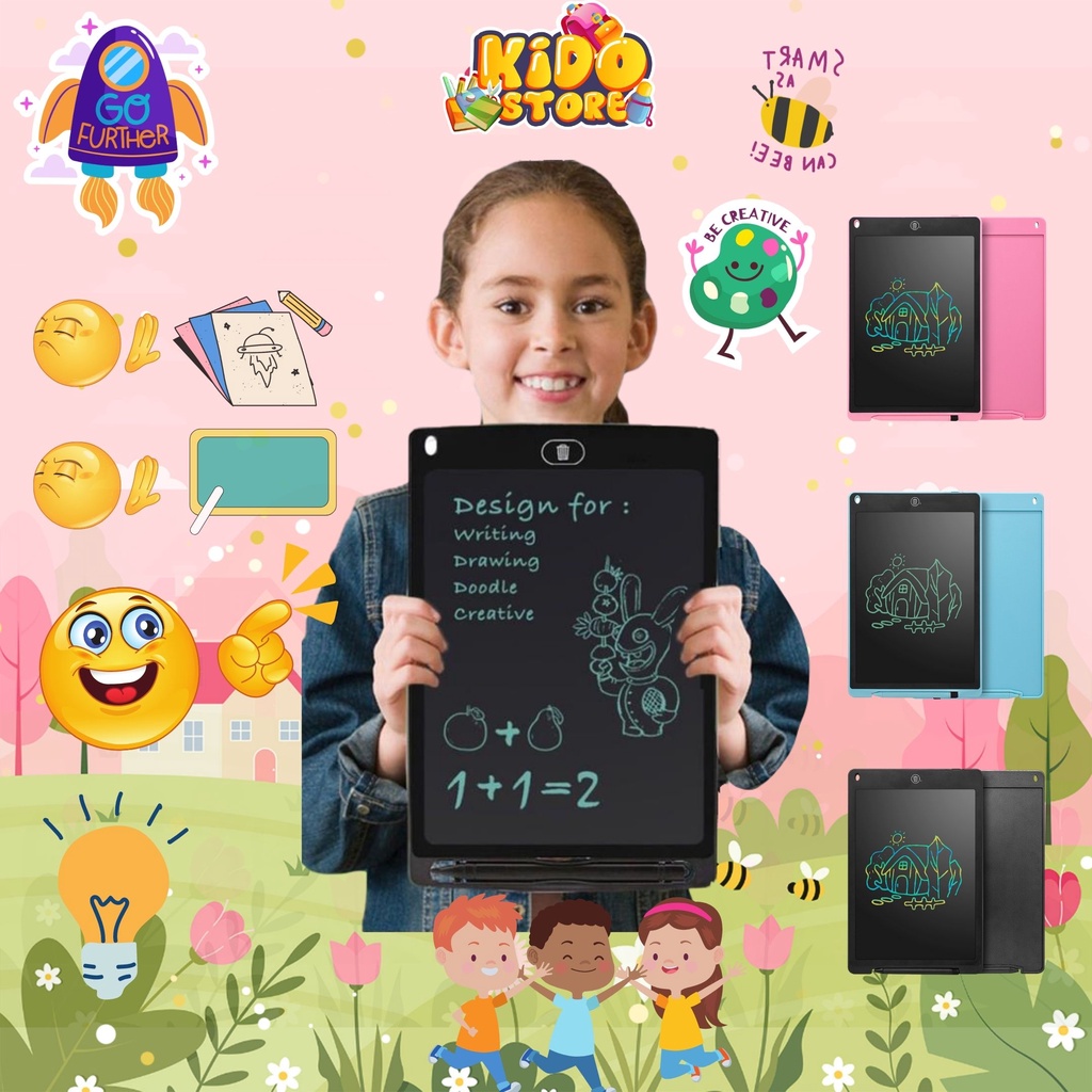 Bảng viết tự xoá, bảng vẽ LCD-Điện tử thông minh xiaomi cho bé học tập 8.5 10 12 inch KDP601