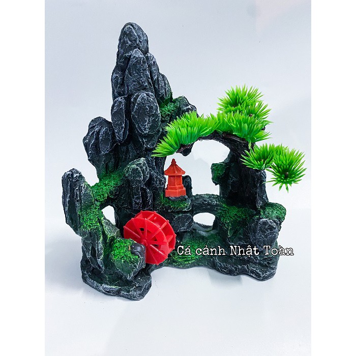 TIỂU CẢNH TRANG TRÍ HỒ CÁ NON BỘ 16x8x20cm