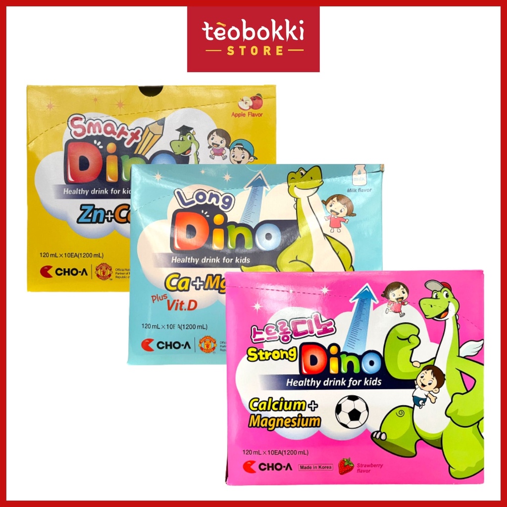 Hộp 10 túi nước uống dinh dưỡng Smart Dino/Long Dino/Strong Dino 120ml