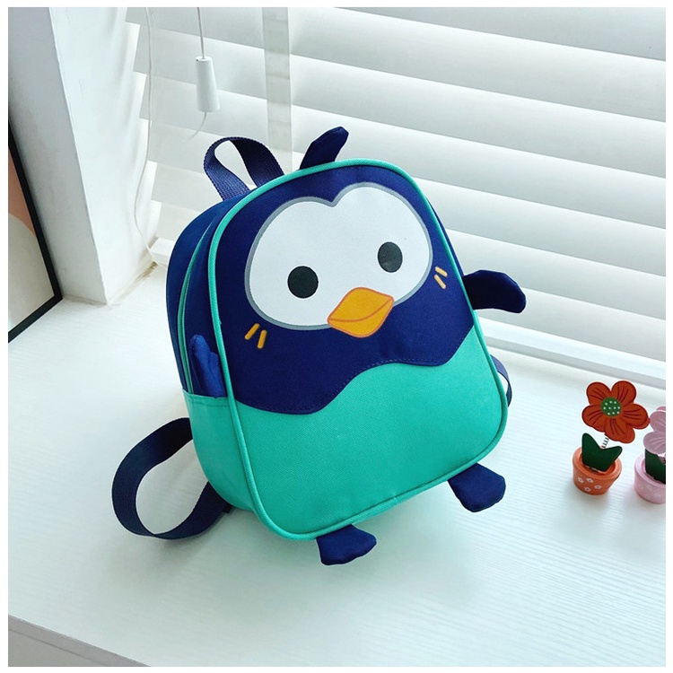 Balo Đi Học Chống Văng Hình Chim Cánh Cụt Dễ Thương Cho Bé