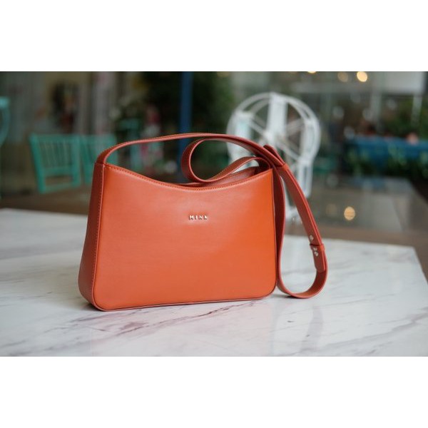 BERRY- Túi đeo chéo, đeo vai da bò thật màu da cam IT05-40