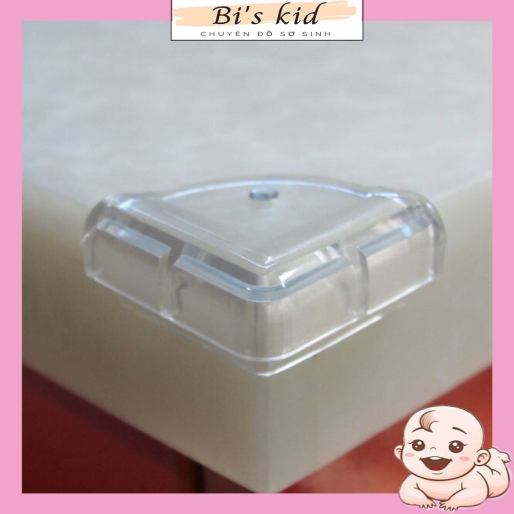 [Hàng mới về] Bịt Góc Bàn - Bịt Cạnh Bàn Silicon Góc Vuông An Toàn Cho Bé Kèm Miếng Dính