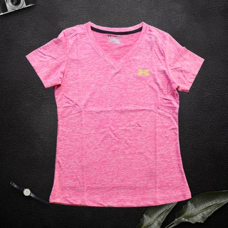 Áo thun thể thao nữ logo thêu cổ tim (5 màu)