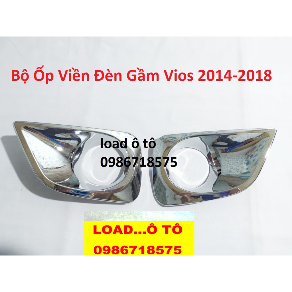Bộ ốp viền đèn gầm Toyota Vios 2014-2018 Mạ crom