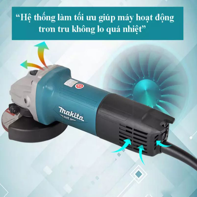 Đại Lý Phân Phối Makita - Máy mài góc Makita 9556HN Nhật Bản - Máy mài cắt cầm tay công xuất lớn Makita lõi đồng 100%