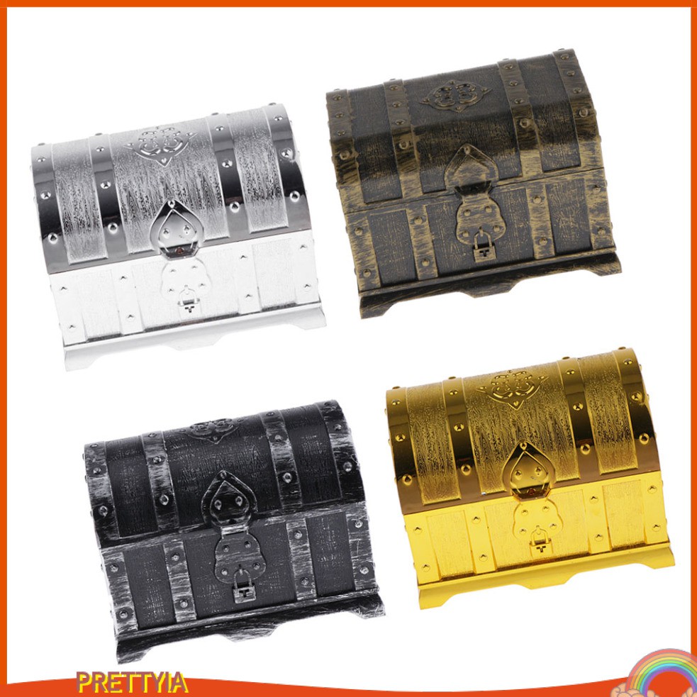 Hộp Đồ Chơi Kho Báu Cướp Biển Màu Sắc Cổ Điển Dành Cho Trẻ Em