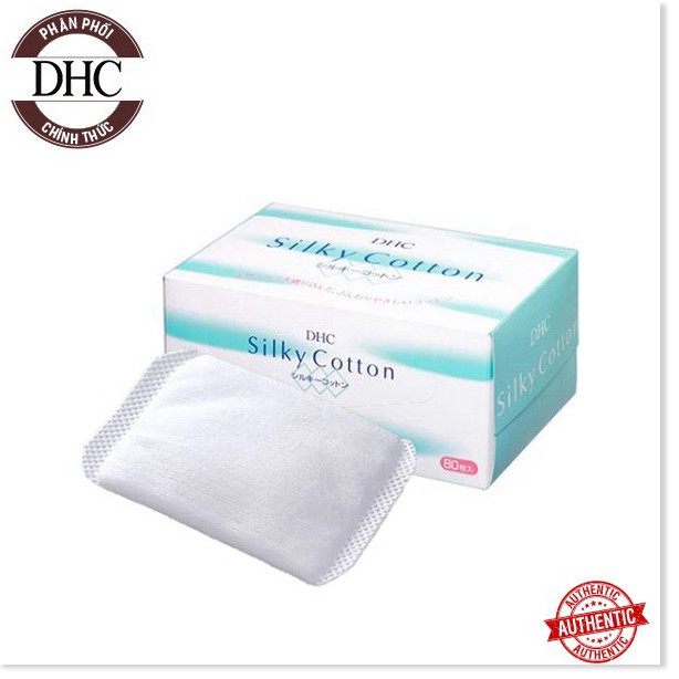 [Mã giảm giá] [Khuyến mãi Mỹ phẩm chính hãng] Bông Trẩy Trang DHC Silky Cotton (80 Miếng)