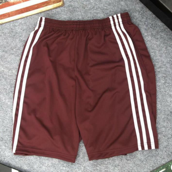 [XẢ HÀNG] Quần Short 3 Sọc Thể Thao Unisex Nam Nữ, Quần Lửng Lines Ống Rộng Chất Mát Nhiều Màu