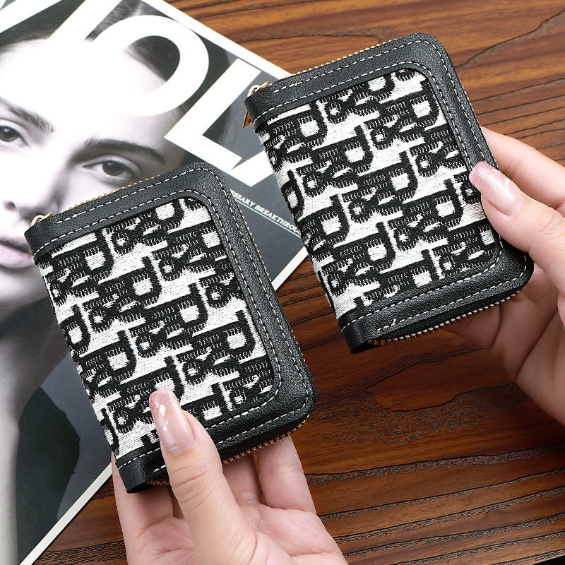 Ví Đựng Thẻ ID / Tiền Xu Chống Khử Từ Phong Cách Retro Cho Nam Và Nữ