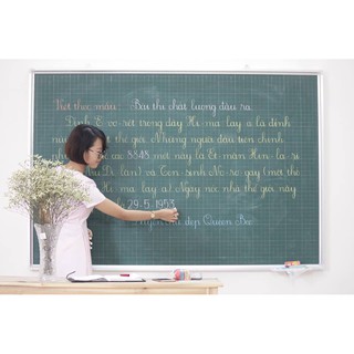 Bảng từ viết phấn Hàn Quốc có in ô ly tập 4 ô ly (Bavico)