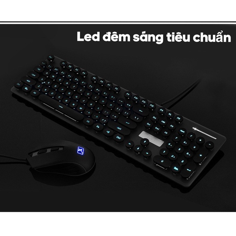 COMBO Bộ Bàn Phím Và Chuột Có Dây Cao Cấp N518 Có Đèn Led Sáng Chữ Cao Cấp | BigBuy360 - bigbuy360.vn