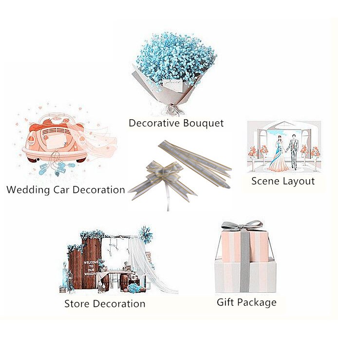 Cuộn Dây Ruy Băng Lụa Kéo Dùng Trang Trí Tiệc Cưới/Sinh Nhật