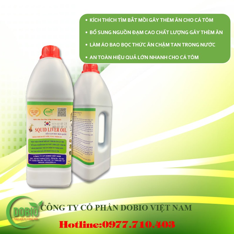 DẦU GAN MỰC SQUID LIVER OIL - Kích thích bắt mồi cho cá tôm.