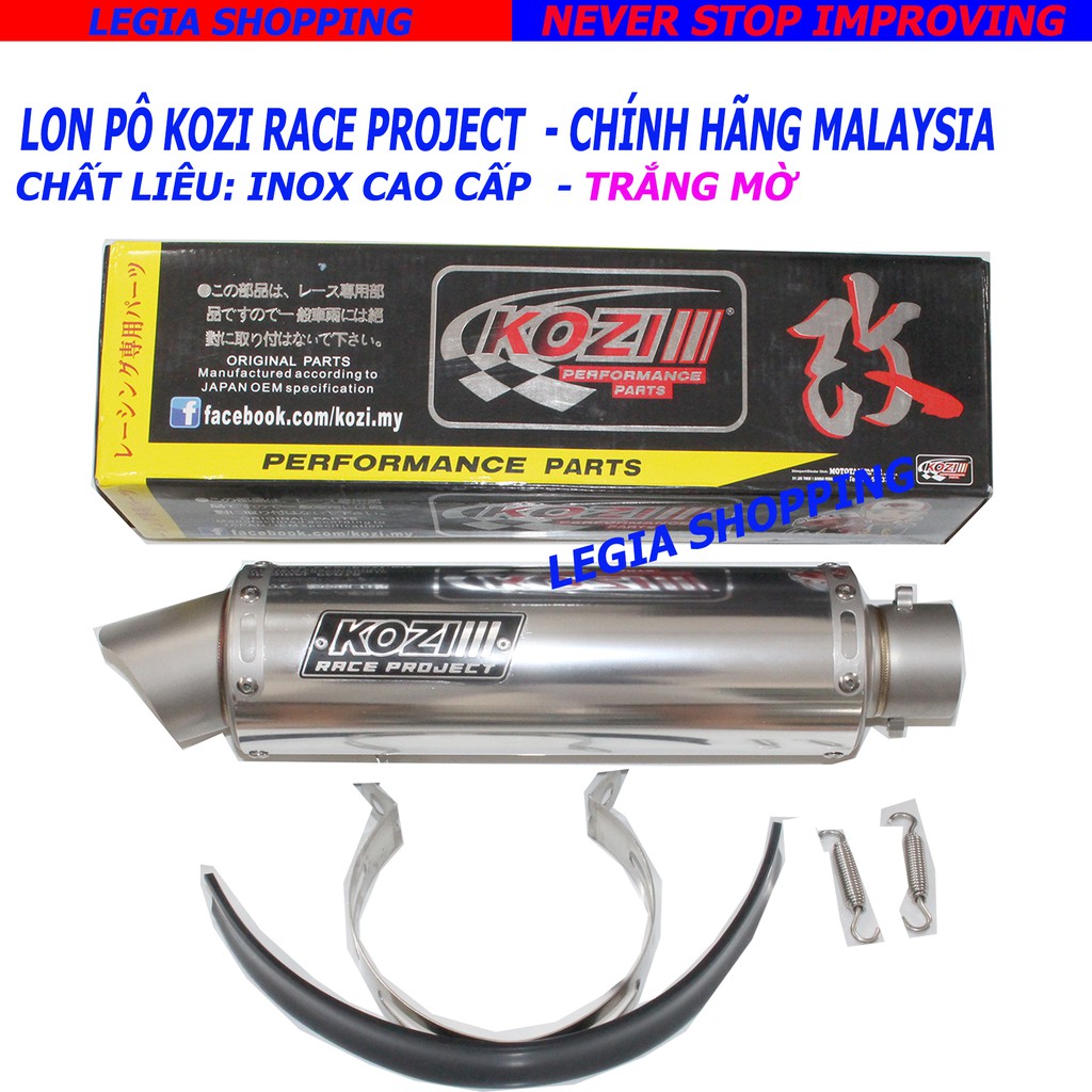 PÔ ĐỘ TĂNG TỐC KOZI RACE PROJECT INOX MÀU ĐEN